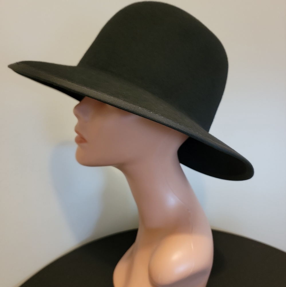 J. Crew 100% Wool Fedora Black Size XL 23" - Picture 3 of 13